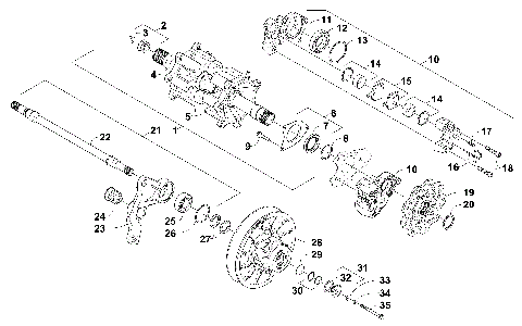 DRIVE TRAIN SHAFTS AND BRAKE ASSEMBLIES [101046]