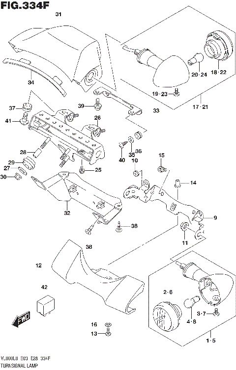 TURNSIGNAL LAMP (VL800TL8 E33)