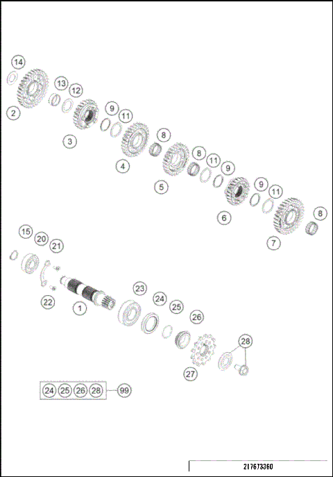 TRANSMISSION II - COUNTERSHAFT