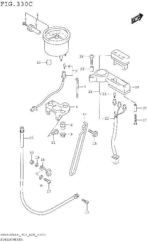 SPEEDOMETER (DR650SEL5 E33)