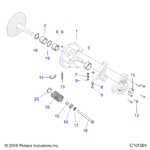 DRIVE TRAIN, PRIMARY CLUTCH - A20SVE95KR (C101504)