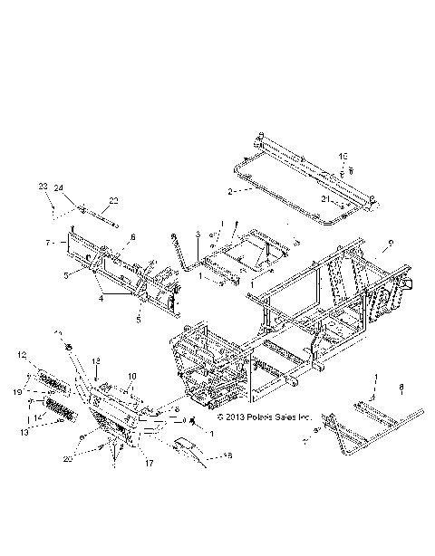 CHASSIS, FRAME and FRONT BUMPER - R14TH90DG (49RGRCHASSIS14900D)