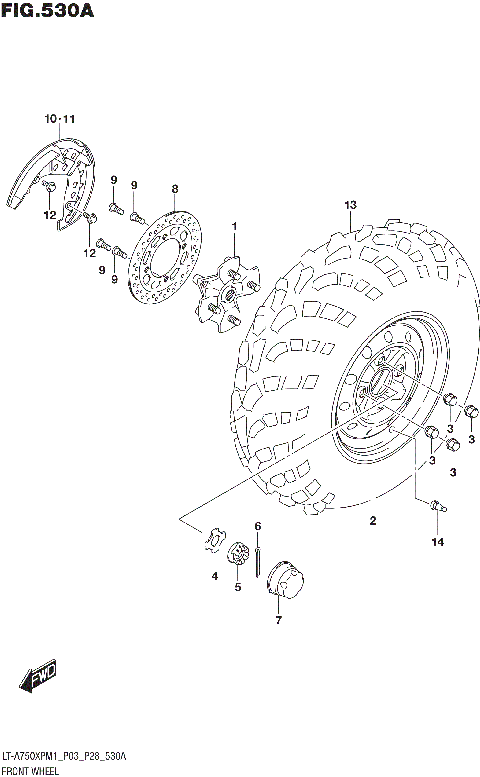 FRONT WHEEL (LT-A750XP)