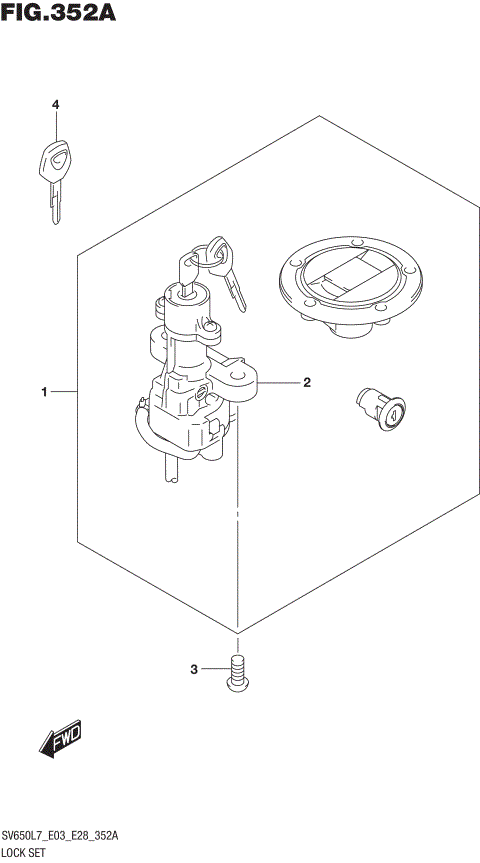 LOCK SET (SV650L7 E03)