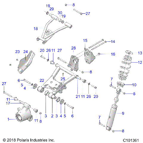 SUSPENSION, REAR - A18SEA57F1/SEE57F1/7 [C101361]