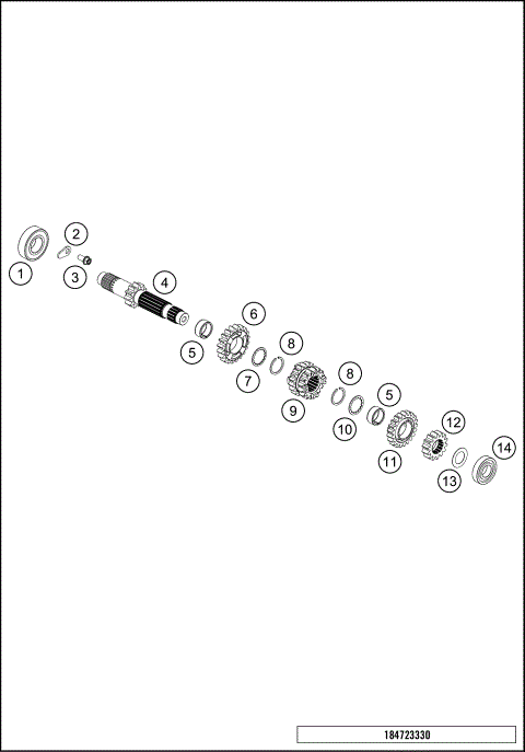 TRANSMISSION I - MAIN SHAFT