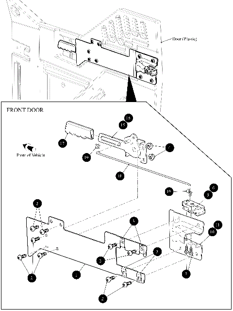 COVER PLATE, DOOR LATCH - FRONT DOOR [302447]
