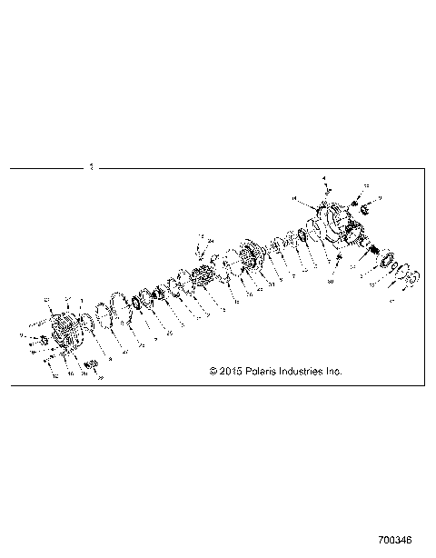 DRIVE TRAIN, FRONT GEARCASE INTERNALS - R16RTED1E1 (700346)