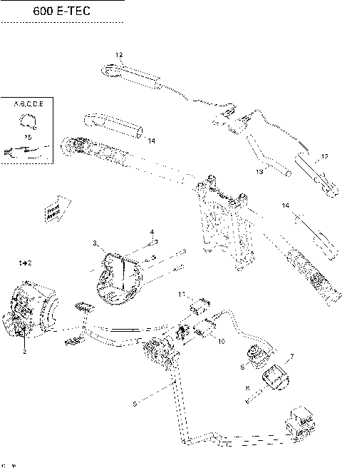 10- Steering Wiring Harness 600 HO ETEC