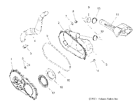 BODY, CLUTCH COVER - A08DN76FC (49ATVCLUTCHCVR08SPX25)