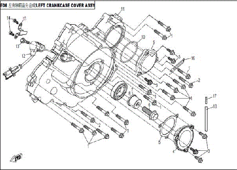 LEFT CRANKCASE COVER ASSY