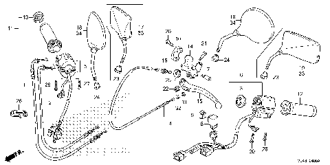 HANDLE LEVER@SWITCH@CABLE