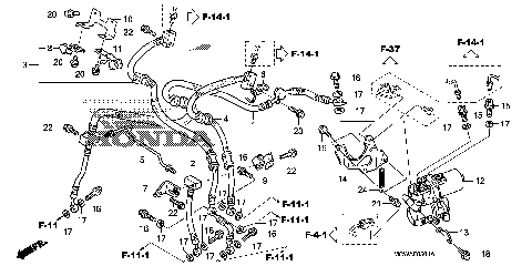 FRONT BRAKE HOSE (ABS)