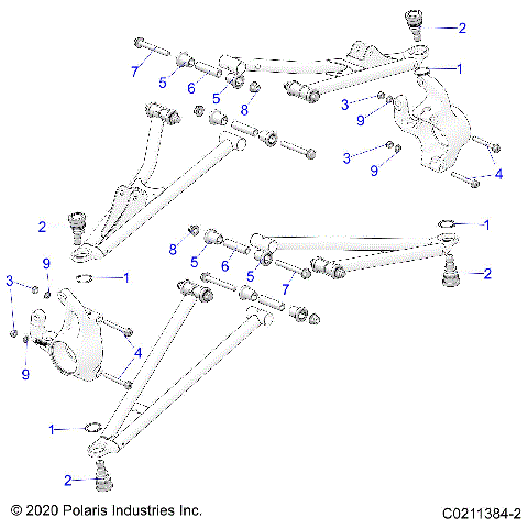 SUSPENSION, FRONT A-ARM MOUNTING - A20SXA85A1/A7/CA1/CA7/E85A9/AF/AP/CA9/CAF/CAP/V85AP/CAP (C0211384-2)