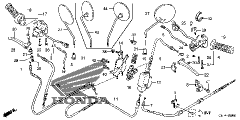 HANDLE LEVER@SWITCH@CABLE