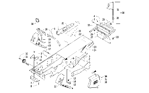 CHASSIS, FOOTREST, AND REAR BUMPER ASSEMBLY [98669]