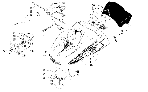 HOOD, HEADLIGHT, AND WINDSHIELD ASSEMBLY [89549]