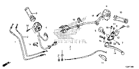 HANDLE LEVER@SWITCH@CABLE