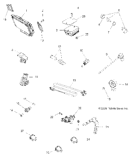 ELECTRICAL, SWITCHES, SENSORS, ECU and CONTROL MODULES - A09ZN85/8X ALL OPTIONS (49ATVSWITCHES09SPXP850)