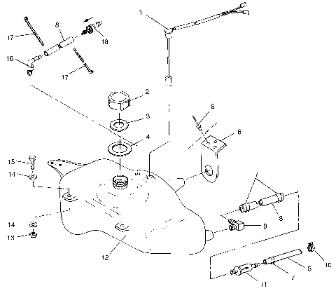 OIL TANK SL 650 STD B954358 (4932923292A012)