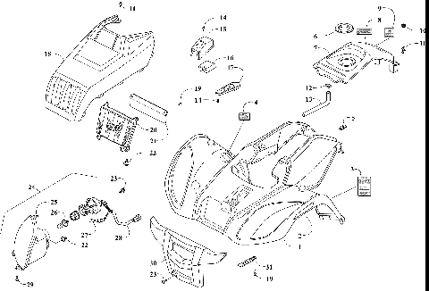 FRONT BODY PANEL AND HEADLIGHT ASSEMBLIES [303588]