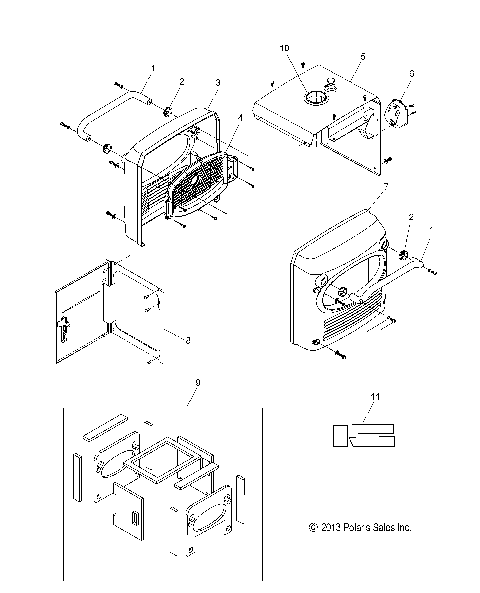 BODY, OUTER PANELS - P13GDGCNA (49PWRBODY14P3)