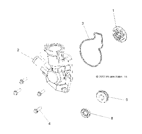 ENGINE, WATERPUMP IMPELLER AND COVER - A16DAA32A1/A7 (49ATVWATERPUMP14SP325)
