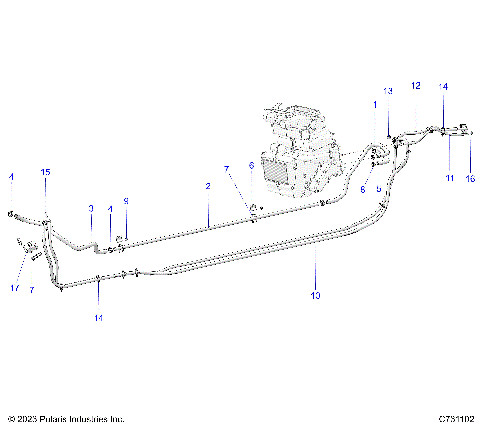 BODY, HVAC HOSES - R25X6W1RB9/BD/BM (C731102)