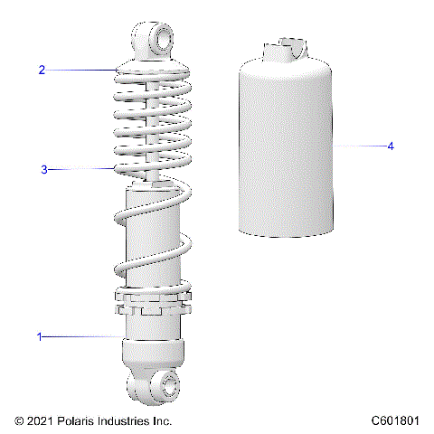 SUSPENSION, SHOCK, FRONT TRACK - S23TDB6RSL (C601801)