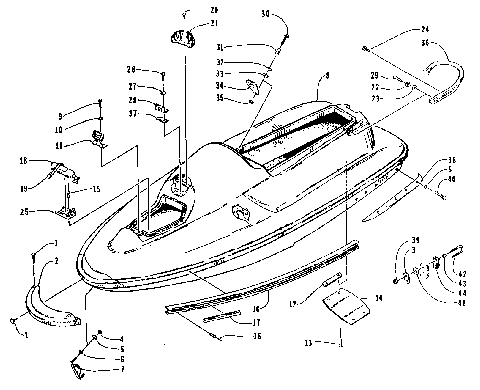 HULL AND RELATED PARTS ASSEMBLY [72608]