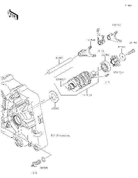 Gear Change Drum/Shift Fork(s)