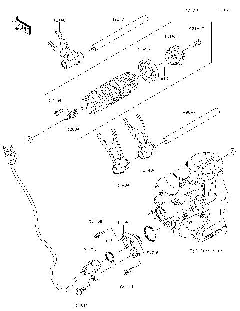 Gear Change Drum/Shift Fork(s)