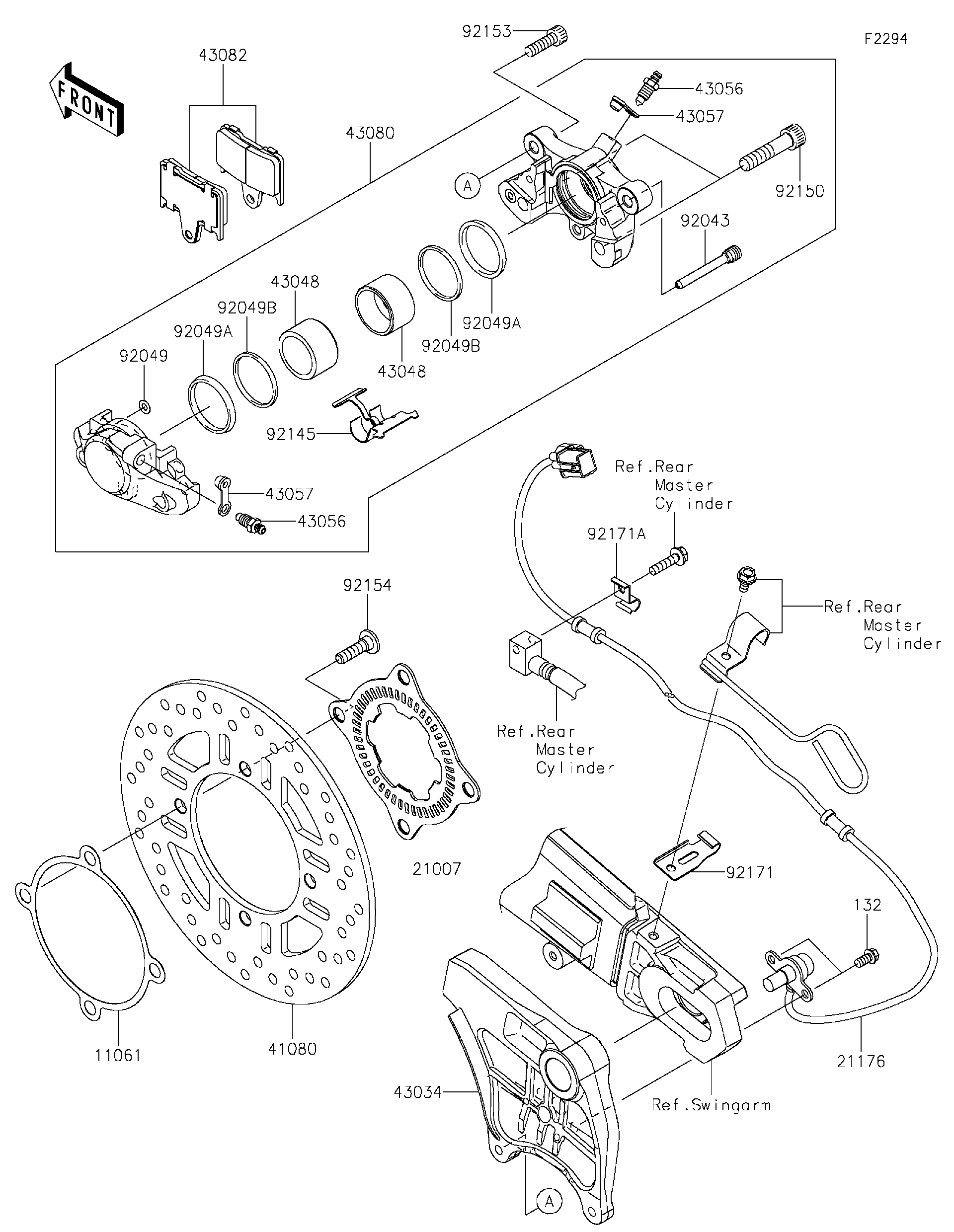 レイページ 2020 Kawasaki NINJA® ZX™-14R ABS (ZX1400JLF) Rear Brake