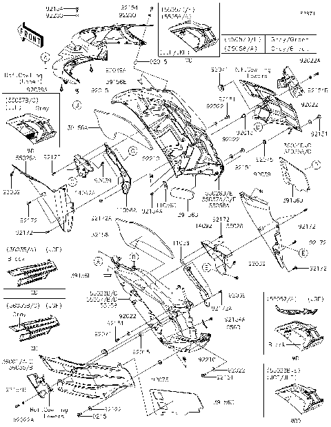 Cowling(Center)(JGF-JKF)