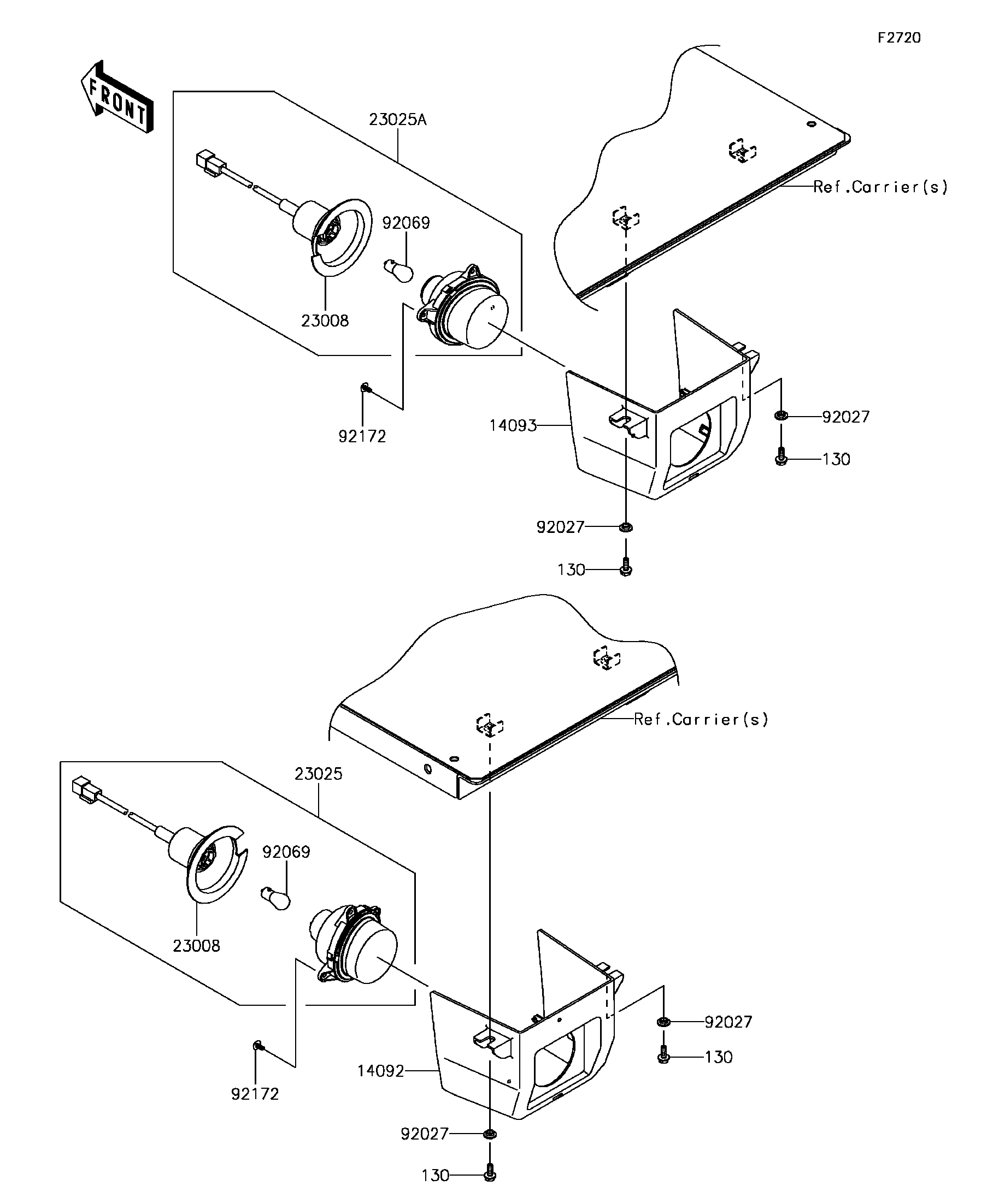 Momoページ Kawasaki Motorcycle 2008 OEM Parts Diagram for Fuel
