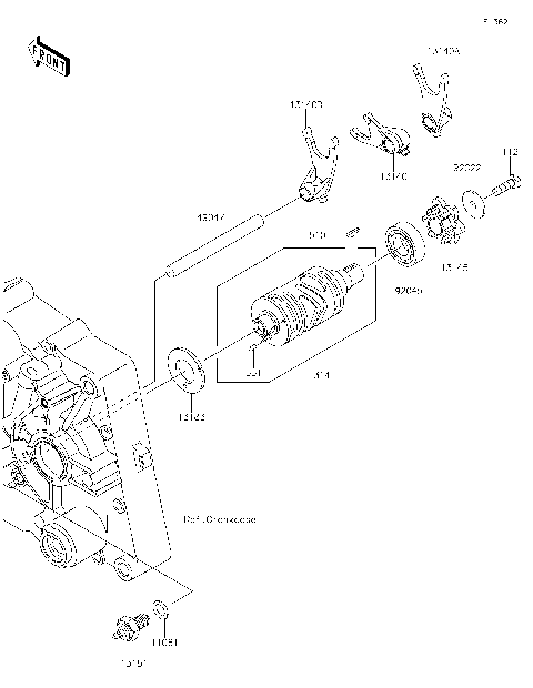 Gear Change Drum/Shift Fork(s)