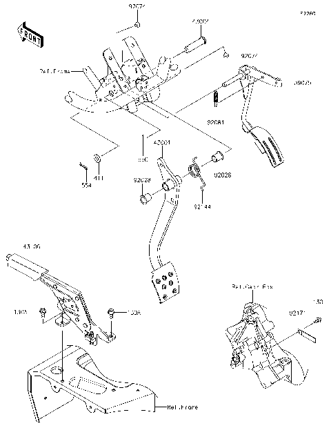 Brake Pedal/Throttle Lever