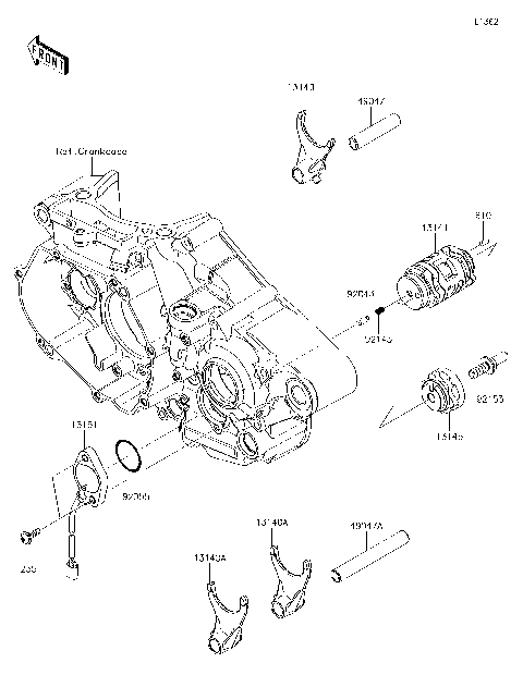 Gear Change Drum/Shift Fork(s)