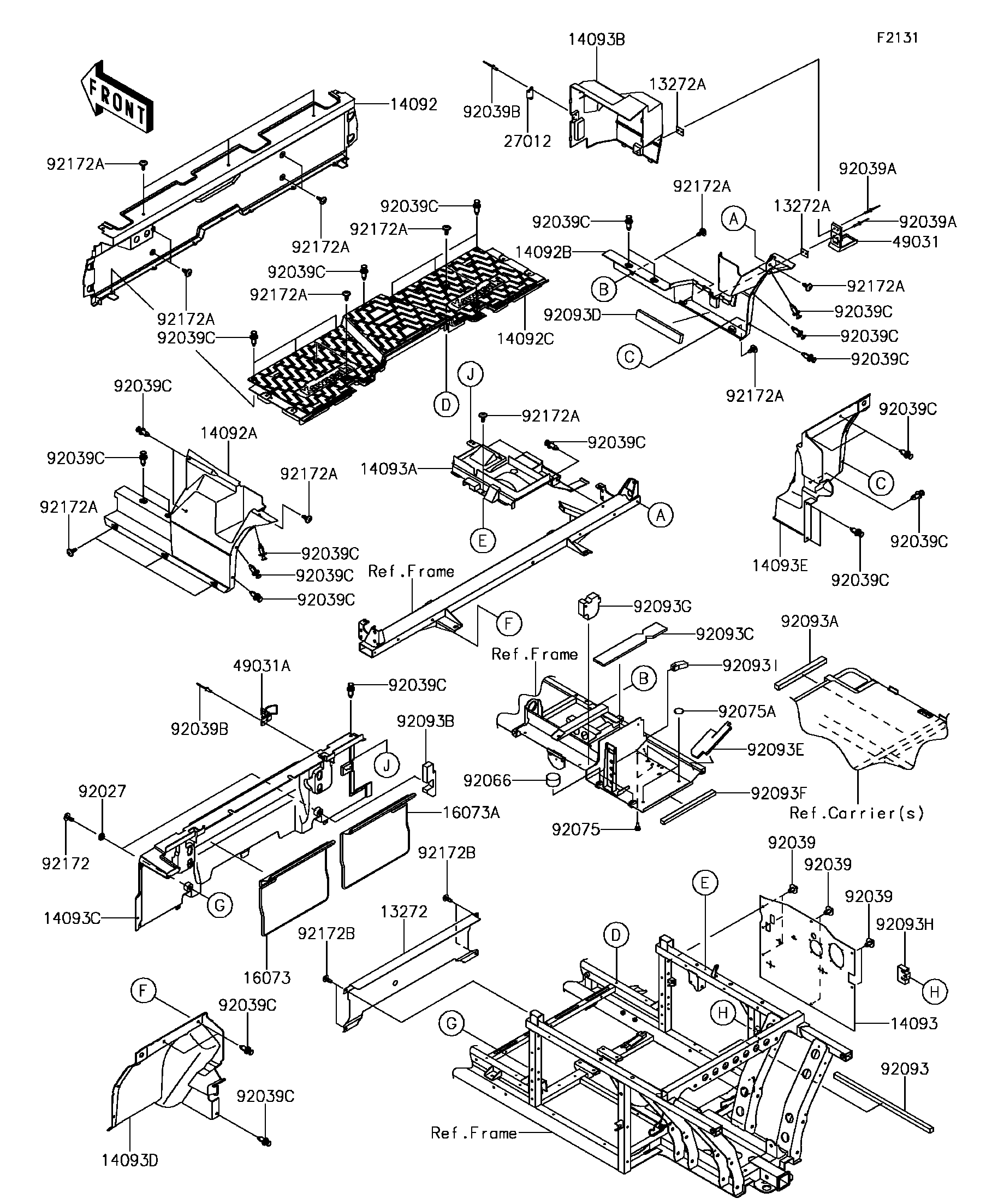 Kanoページ Kawasaki Motorcycle 2018 OEM Parts Diagram for FUEL TANK