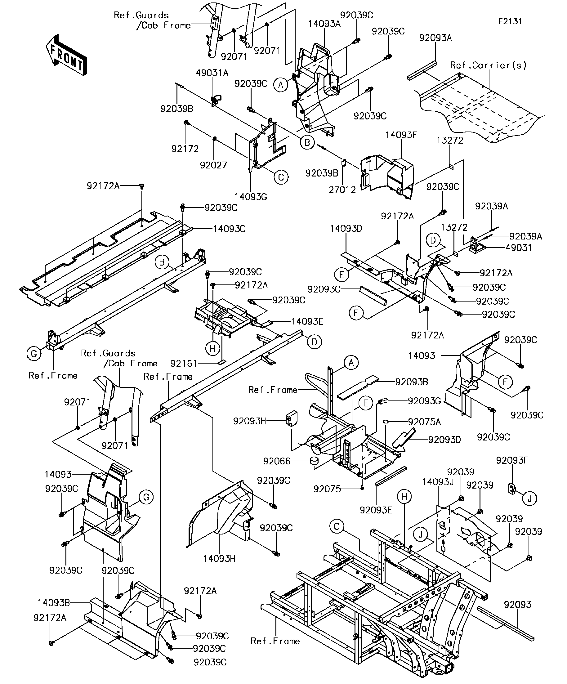2017 Kawasaki MULE PRO-DX™ EPS LE DIESEL (KAF1000FHF) Frame