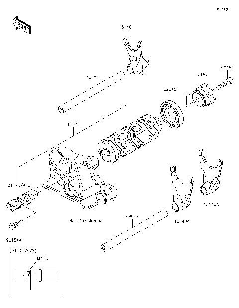 Gear Change Drum/Shift Fork(s)
