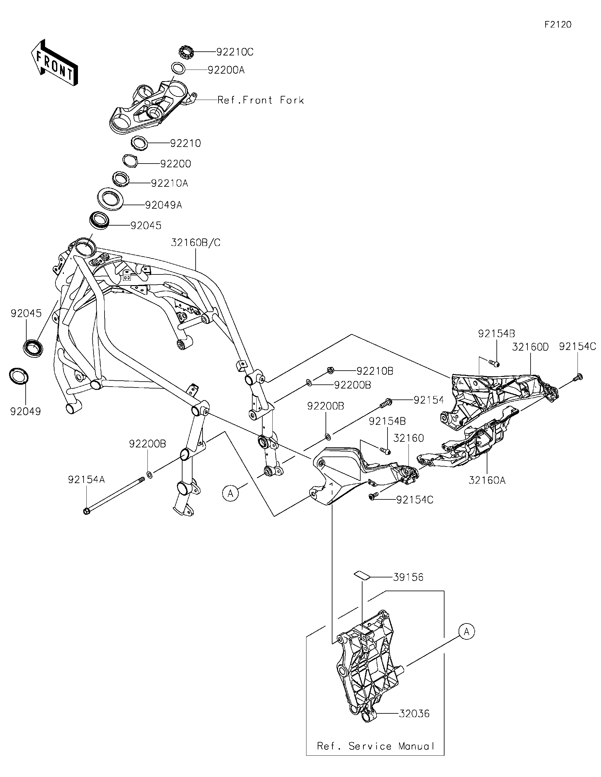 Hiページ Kawasaki Motorcycle 2017 OEM Parts Diagram for Gear Change