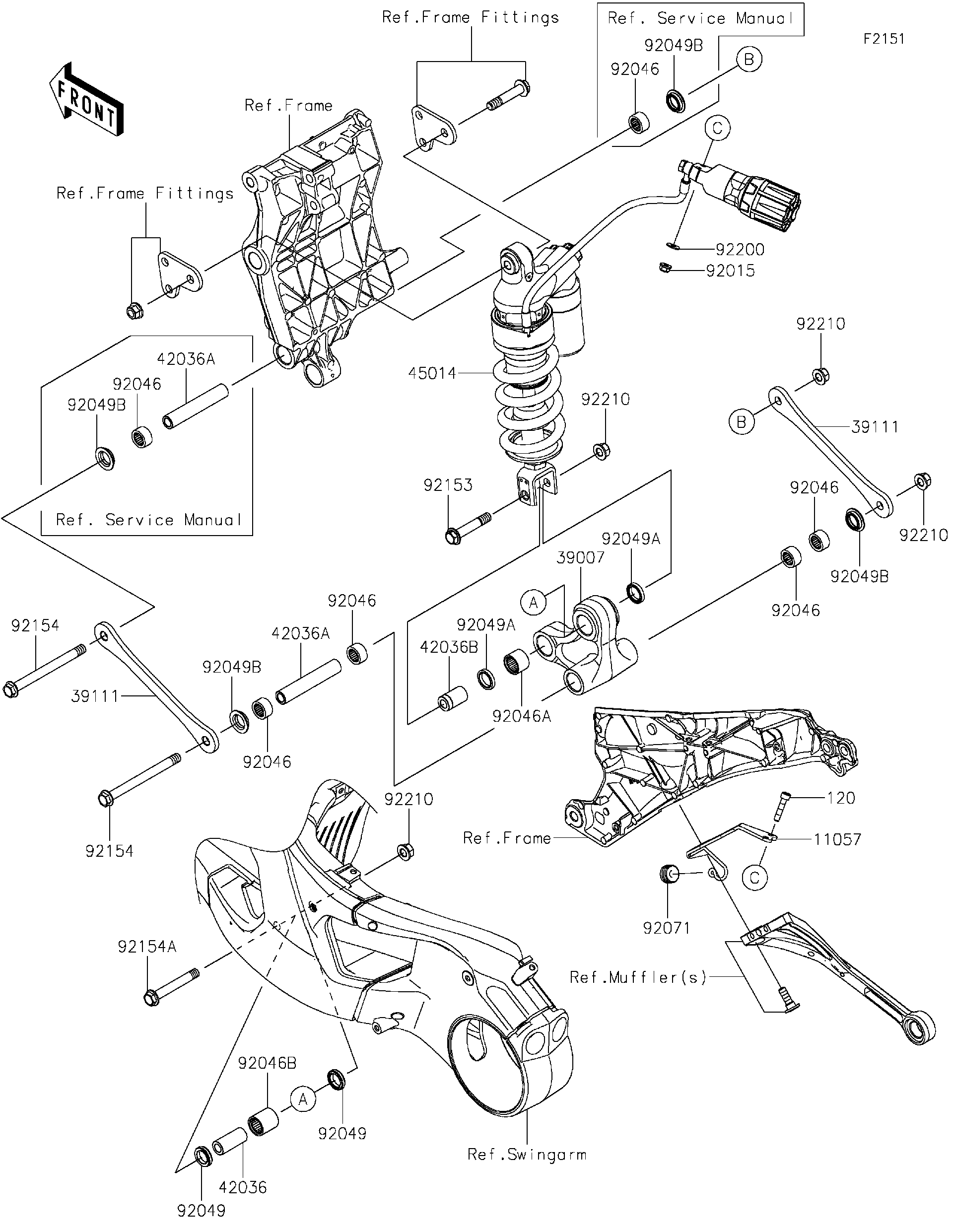 2018 Kawasaki NINJA H2™ (ZX1000XJF) Suspension/Shock