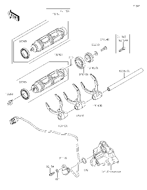 Gear Change Drum/Shift Fork(s)