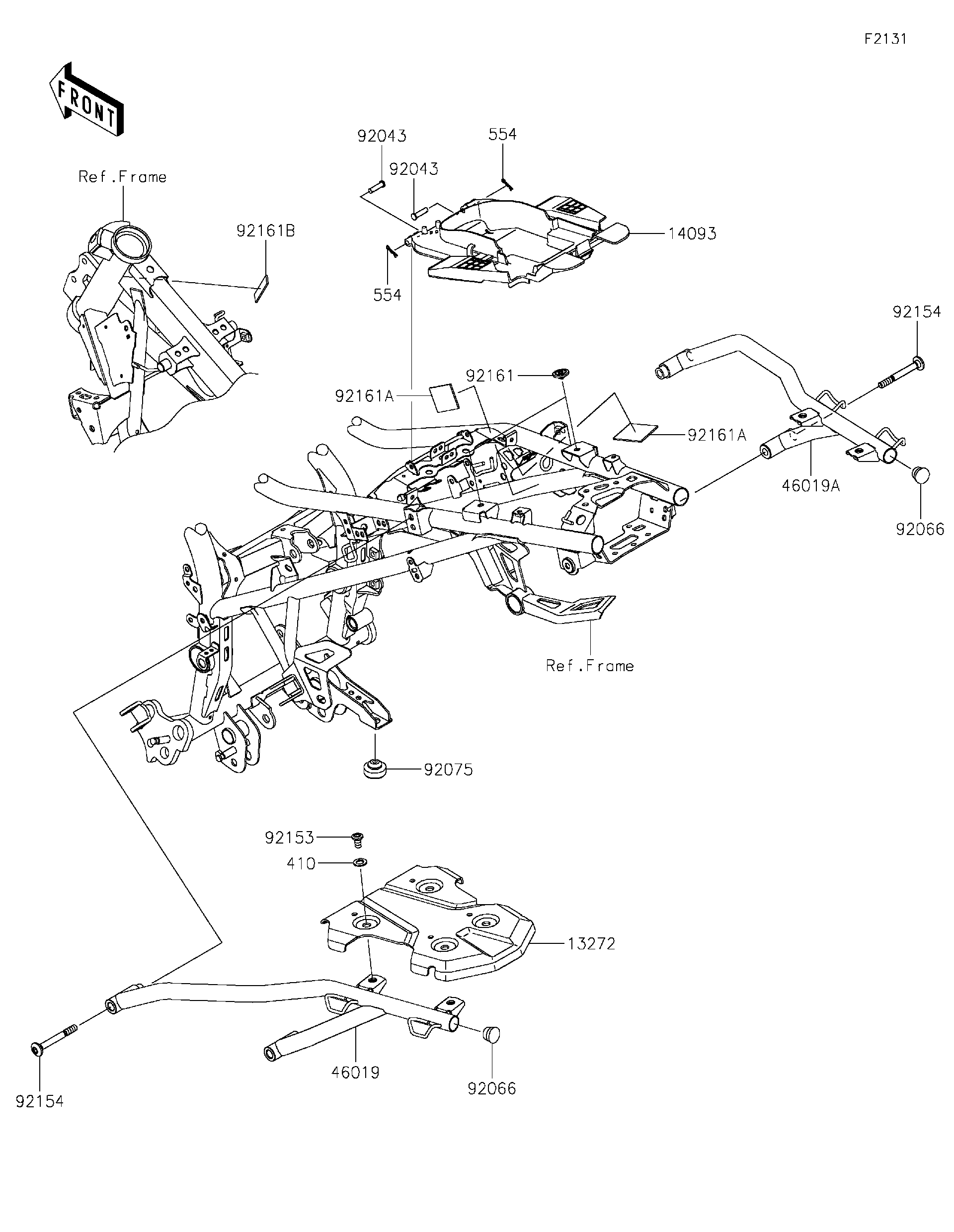 キャナイページ 2020 Kawasaki Versys-X 300 ABS (KLE300CLFA) Frame Fittings