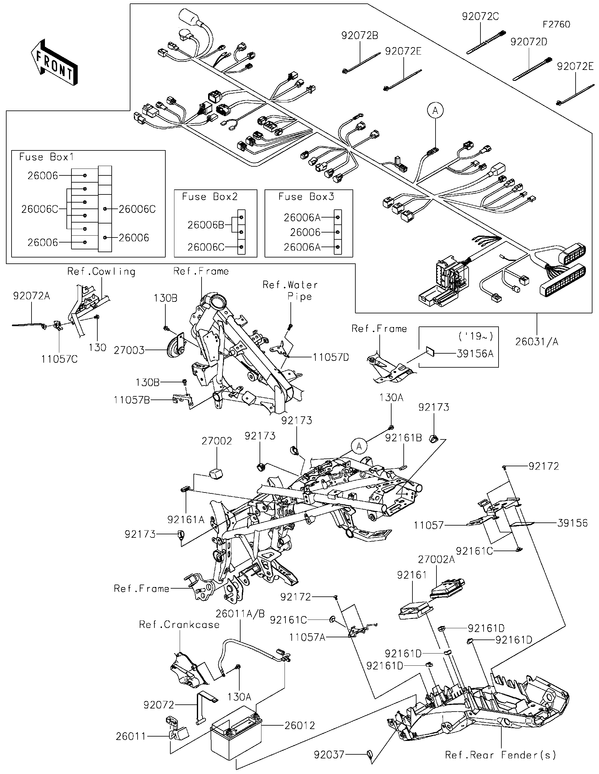 2020 Kawasaki Versys-X 300 ABS (KLE300CLFA) Chassis