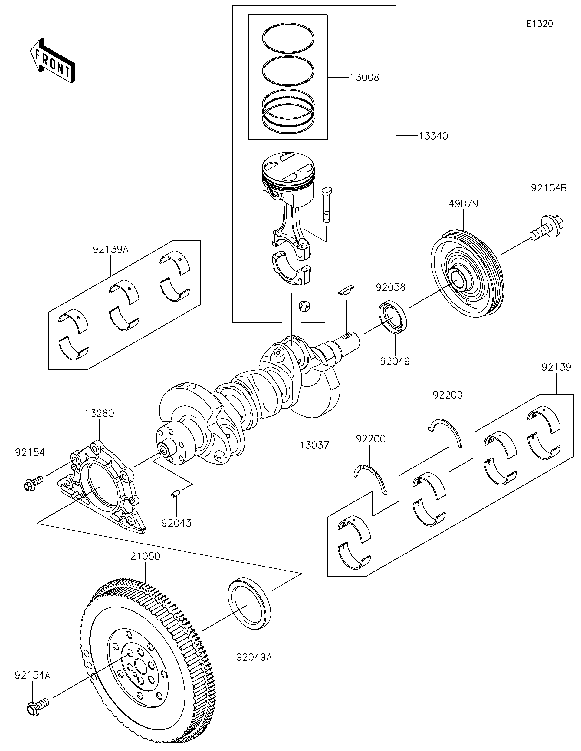 2018 Kawasaki MULE PRO-FX™ (KAF820EJF) Crankshaft/Piston(s
