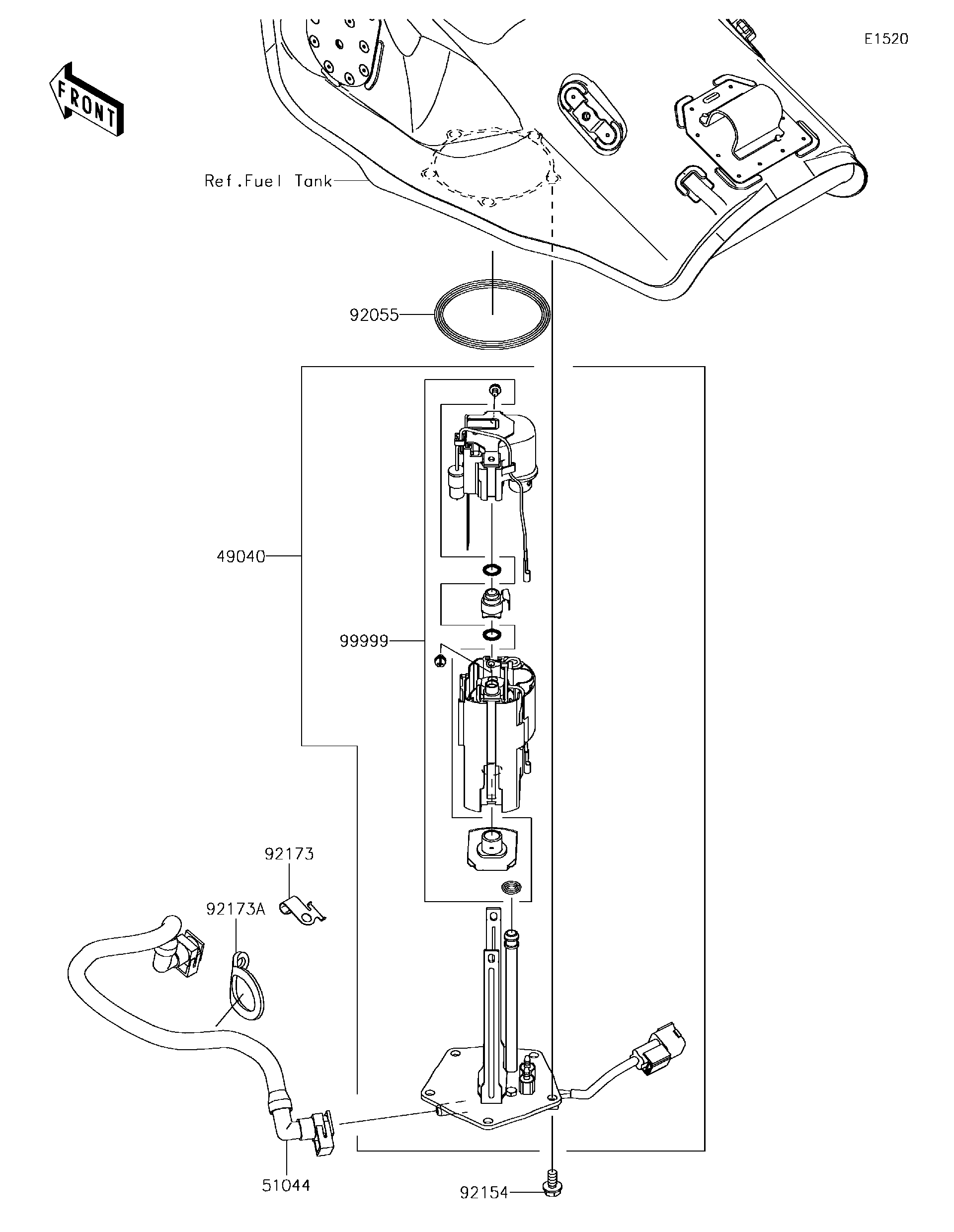 2018 Kawasaki NINJA® ZX™-10R KRT EDITION (ZX1000RJFA) Fuel Pump