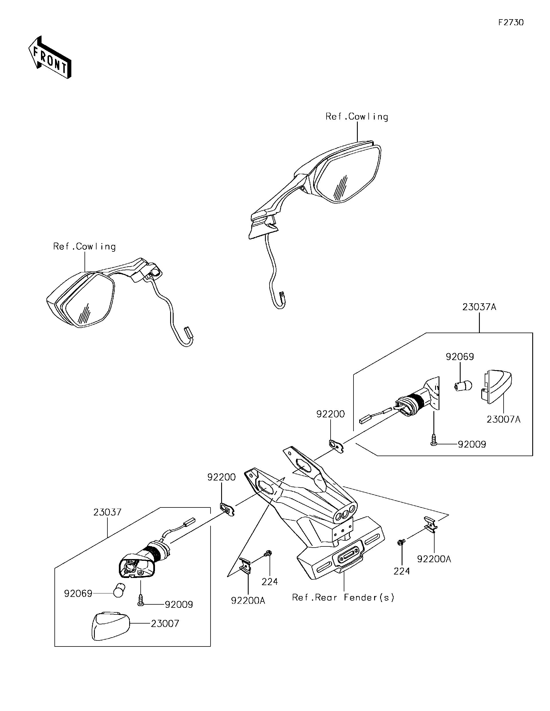 2018 Kawasaki Ninja® ZX™-10R (ZX1000RJF) Turn Signals Motorcycles