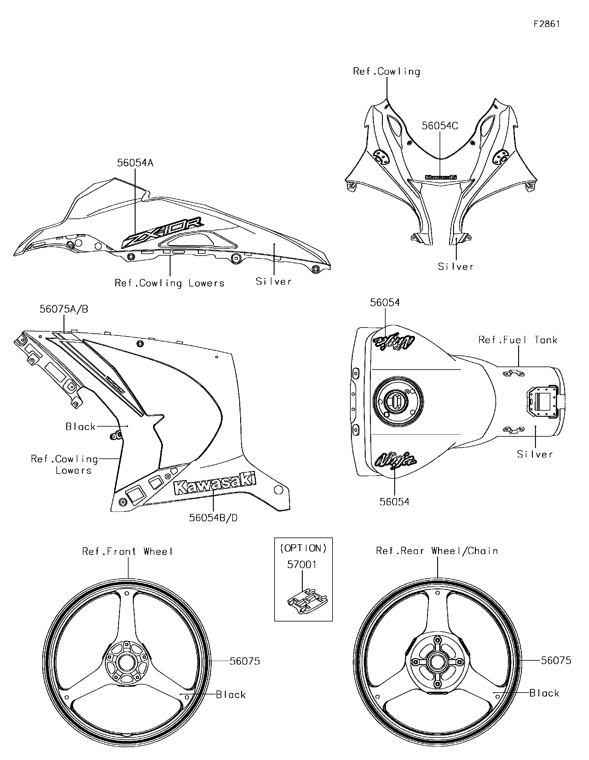 2018 Kawasaki Motorcycles Parts-Finder Diagrams | Brushy